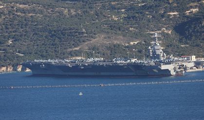 ABD'nin 'USS Gerald R. Ford' uçak gemisi Girit'teki Suda Deniz Üssü'nden ayrıldı