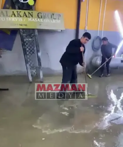 Hatay Yeni Sanayi Sitesinde İş Yerleri Sular Altında Kaldı!