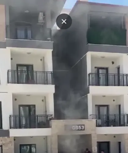 Gülderen TOKİ Konutlarında Korkutan Yangın!