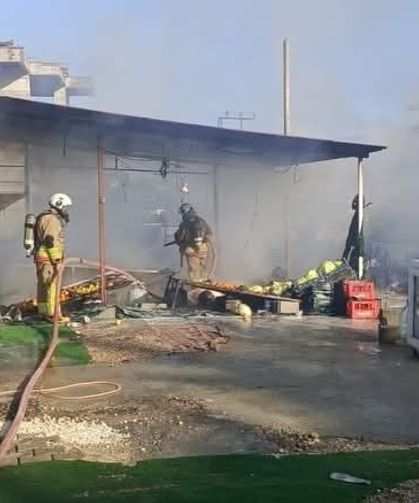 Defne'de İş Yeri Alevlere Teslim Oldu