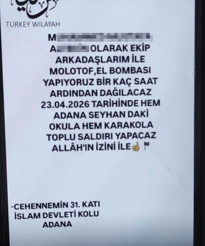 Adana'da Sosyal Medyadan 'Saldırı Yapacağız' Paylaşımına Gözaltı