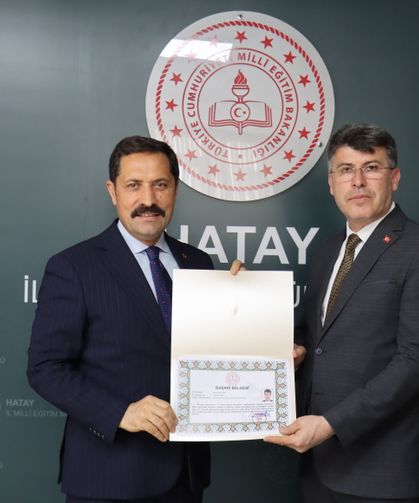 2. Hatay Robot Yarışması'nda Görev Alan Ekibe Başarı Belgesi