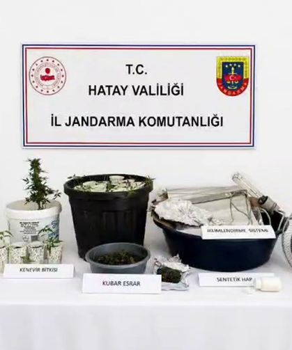 Hatay'da Şok Olay ! Kenevir Yetiştirmek İçin Eve Özel Sistem Kurmuş