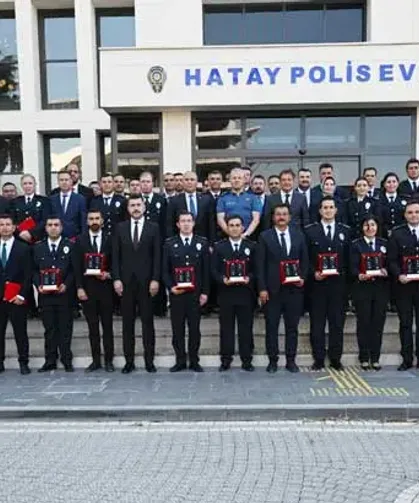 Hatay Emniyeti'nde Rütbe Terfi Töreni Gerçekleştirildi!