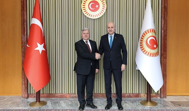 TBMM Başkanı Kurtulmuş, Eski Kuzey Makedonya Cumhurbaşkanı Ivanov ile görüştü