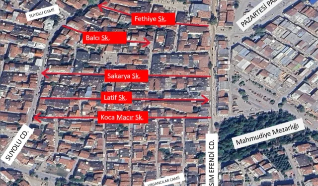 Bursa İnegöl'de iki mahallede tek yön uygulaması