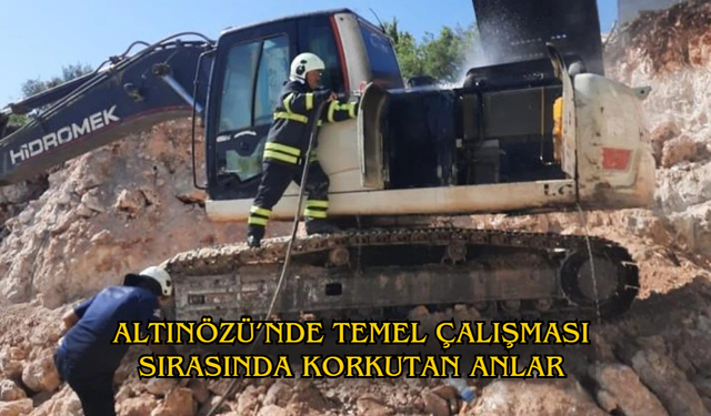 Altınözü’nde Temel Çalışması Sırasında Korkutan Anlar