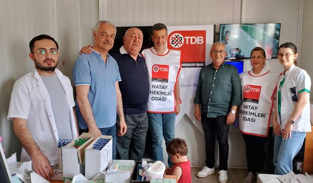 Hatay'daki Konteyner Kentlere Sağlık Desteği