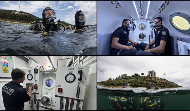 Karanlık suların delil avcılarının zorlu eğitimi görüntülendi