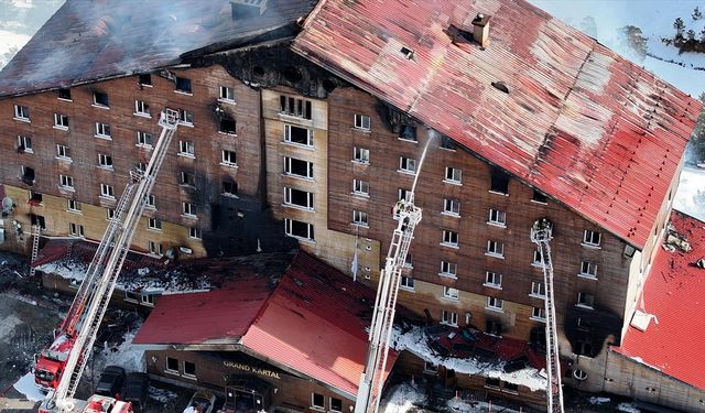 Kartalkaya'daki otel yangını davasında 32 sanık pazartesi hakim karşısına çıkacak