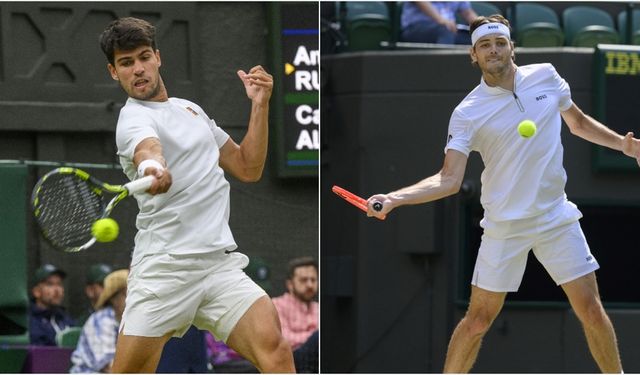 Wimbledon'da Carlos Alcaraz ve Taylor Fritz, yarı finale yükseldi