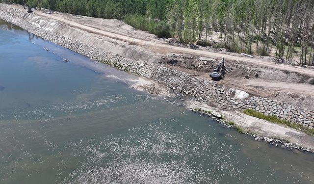 Meriç Nehri kıyısındaki setler güçlendiriliyor