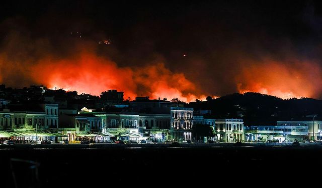 Sakız Adası'nda çıkan orman yangınlarında 122 bin 690 dönüm alan zarar gördü
