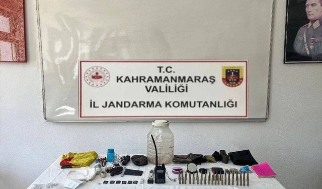 Kahramanmaraş'ta terör örgütü PKK'ya ait yaşam malzemeleri ele geçirildi