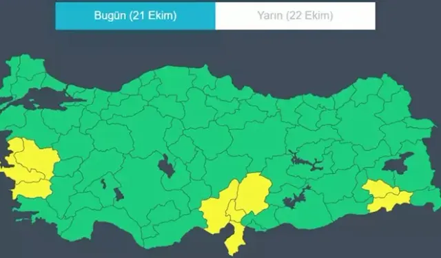 Hatay Dahil 9 İle Sarı Kodlu Yağış Uyarısı!