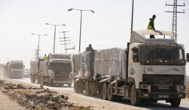 Ateşkesin yürürlüğe girmesinden bu yana Gazze'ye sadece 3 bin 203 yardım tırı ulaştı