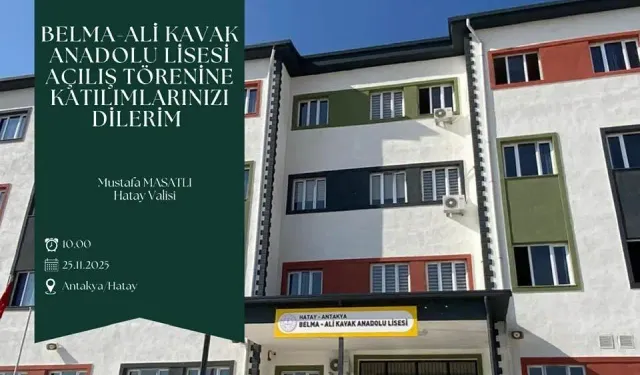 Ali Kavak’tan Eğitime Destek: Belma-Ali Kavak Anadolu Lisesi Açılıyor