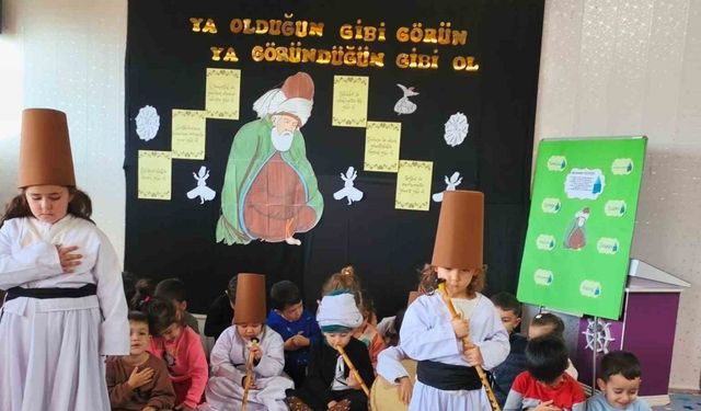 Anamurlu minikler Mevlana’yı andı