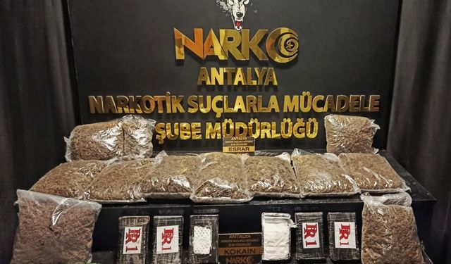 Antalya'da uyuşturucu operasyonunda yakalanan 4 zanlı tutuklandı