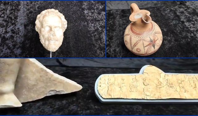 Boubon kökenli anıtsal bronz imparator heykeli ile çeşitli kültür varlıkları Türkiye'ye getirildi