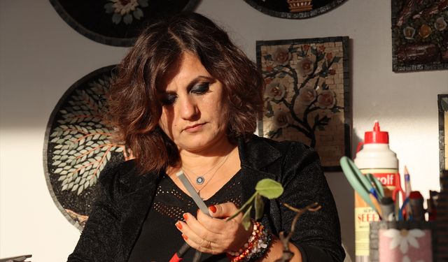 Depremzede mozaik sanatçısından eserlerine '3 boyutlu' dokunuş