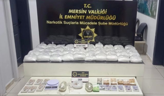 Mersin'de 38 kilo 590 gram sentetik uyuşturucu ele geçirildi