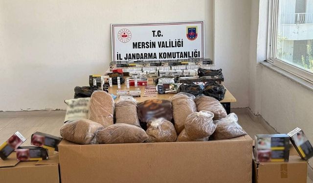 Mersin'de sigara kaçakçılığı operasyonunda 2 şüpheli yakalandı