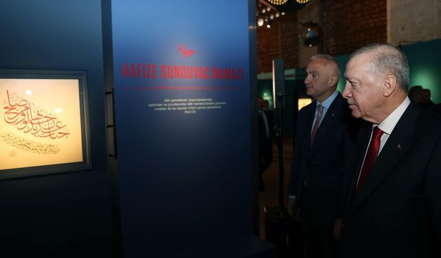 Cumhurbaşkanı Erdoğan, Hane İslam Eserleri Sergisi'nin açılışını yaptı
