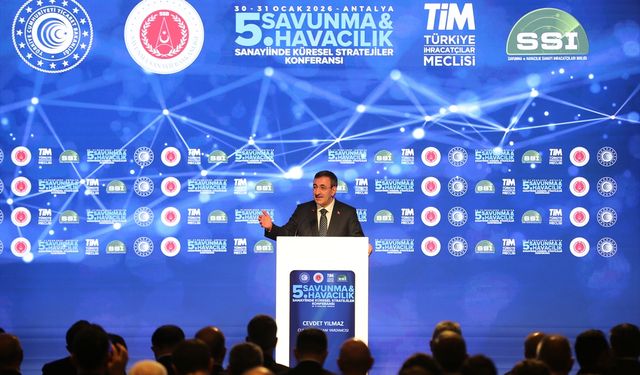 Cumhurbaşkanı Yardımcısı Yılmaz, 5. Savunma ve Havacılık Sanayiinde Küresel Stratejiler Konferansı'nda konuştu: