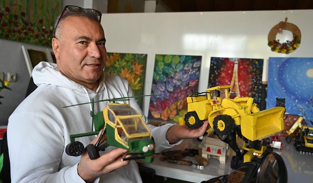 İş kazasında engelli kalınca ahşaptan oyuncak yapma hobisini mesleğe dönüştürdü