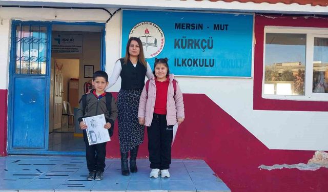 Köy okulu 2 öğrenci için açık: Öğrenciler karnelerini aldı
