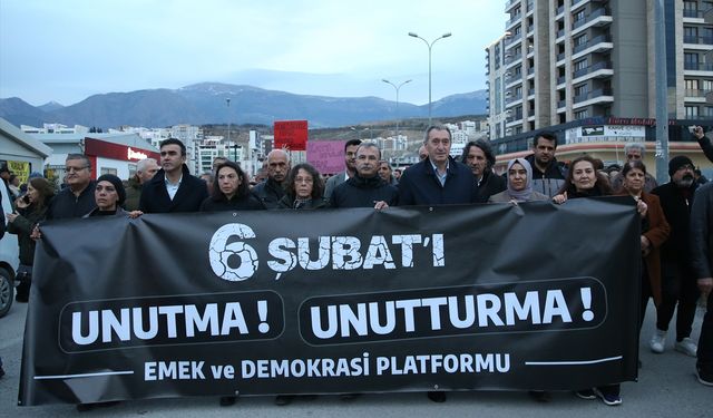 Bakırhan ve Bulut, Hatay'da depremlerde yaşamını yitirenleri anma yürüyüşüne katıldı