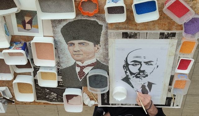 Atık mermerleri sanat eserine dönüştürüyor