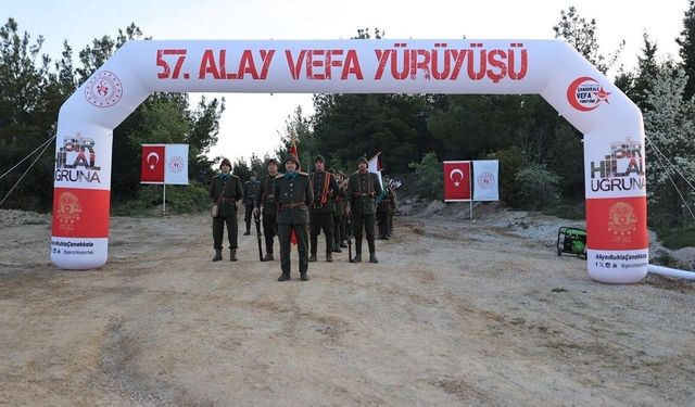 Gelibolu Yarımadası'nda 57. Alay Vefa Yürüyüşü
