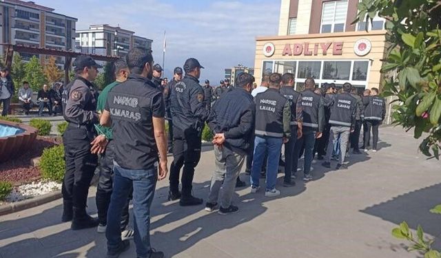 Kahramanmaraş'ta uyuşturucu operasyonu: 45 tutuklama