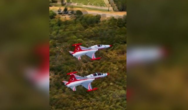 Türk Yıldızları'ndan 57'nci Alay'a saygı uçuşu