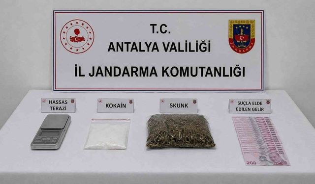 Antalya'da uyuşturucu operasyonunda 1 şüpheliye işlem