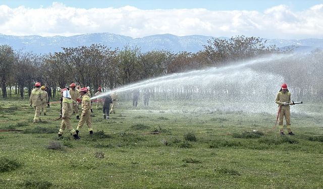 Burdur'da yangın tatbikatı yapıldı