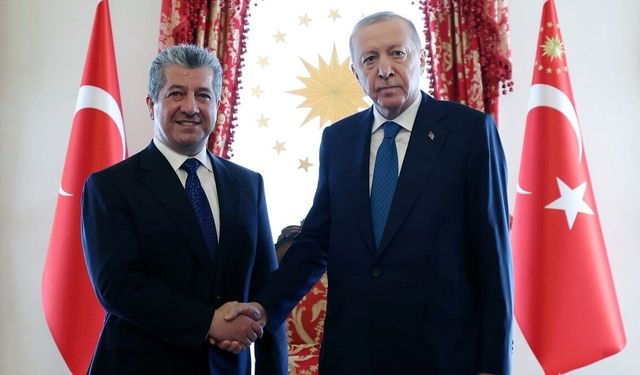 Cumhurbaşkanı Erdoğan, IKBY Başbakanı Mesrur Barzani'yi kabul etti