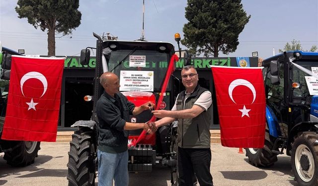 Mut'ta orman köylüsüne traktör desteği