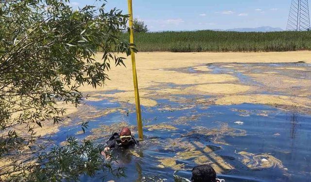 Otomobil göle düştü, sürücü kendi imkanlarıyla kurtuldu