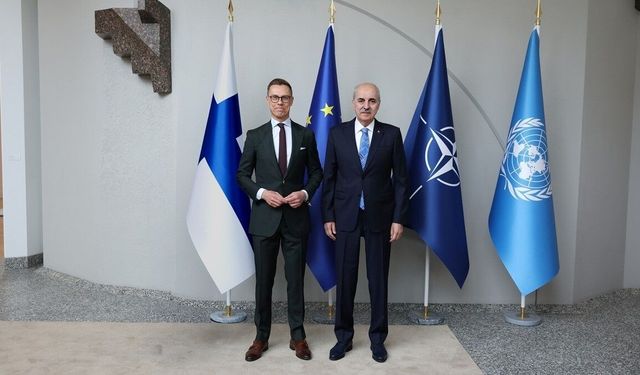 TBMM Başkanı Kurtulmuş, Finlandiya Cumhurbaşkanı Stubb tarafından kabul edildi
