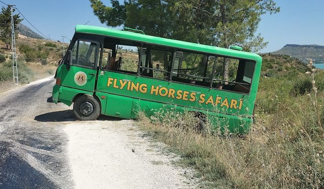 Antalya'da safari aracının yoldan çıkması sonucu 2 kişi yaralandı
