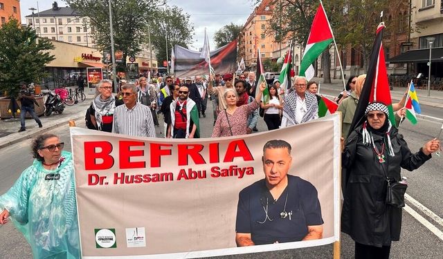 İsveç'te İsrail'in Filistin ve Lübnan'a yönelik saldırıları protesto edildi