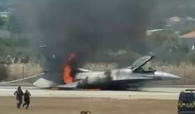 Yunanistan'da bir F-16 savaş uçağı arıza nedeniyle zorunlu iniş yaptı