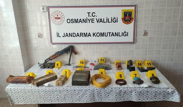 Osmaniye'de jandarmanın operasyonlarında patlayıcı, silah ve uyuşturucu ele geçirildi