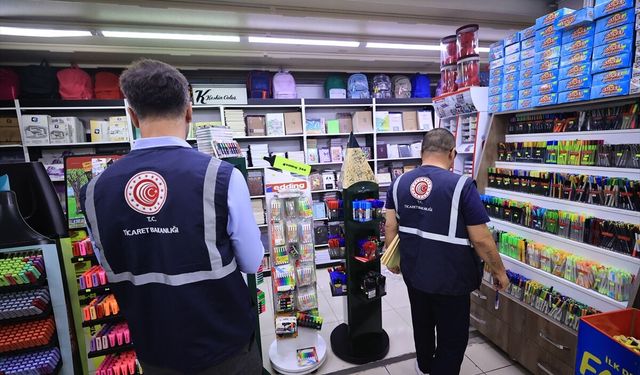 Adana ve Mersin'de kırtasiye ve okul ürünleri satan işletmeler denetlendi