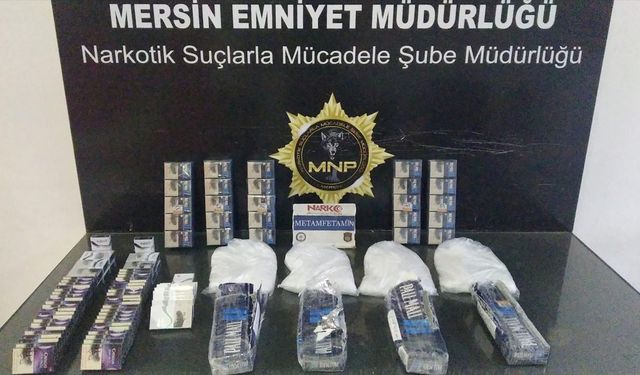 Arama yapılan tırda 2 kilo 950 gram uyuşturucu ele geçirildi