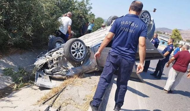 Antakya’da Korkutan Trafik Kazası