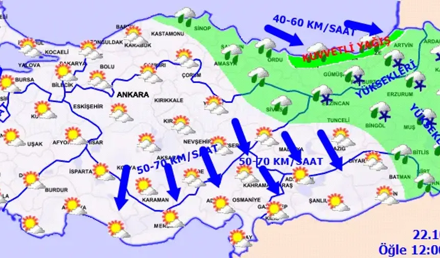 Hatay'a Kuvvetli Sağanak Ve Fırtına Uyarısı